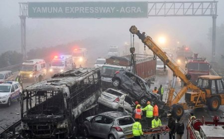 Delhi–Agra Expressway Pile-Up: 13 Dead and 70 injures  in Heavy Fog