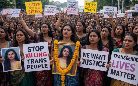 Transgender Community Protests at Bhubaneswar AG Square Over Brutal Murder