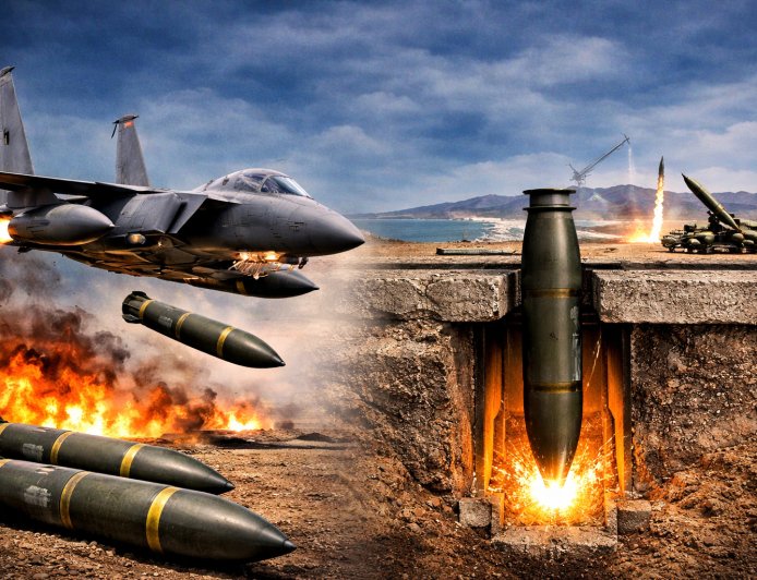 US Airstrike on Iran Near Hormuz: Powerful Bunker Buster Bombs Target Missile Bases