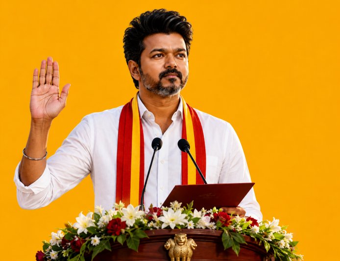 Vijay’s Rise Redefines Tamil Nadu Politics as Star-Turned Leader Takes Oath as Chief Minister